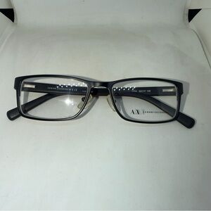 Armani Exchange Rectangular Eyeglasses in Black and Gunmetal